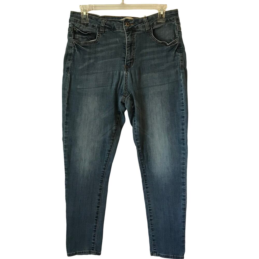 !IT Jeans Size 12 Womens High Rise Skinny Ankle Medium Wash Stretch School Play